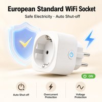 Prise intelligente personnalisable Tuya WIFI EU UK UL 16A avec moniteur d'énergie, commande vocale à distance, prise intelligente de type F