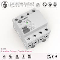 Disjoncteur différentiel 4P RCCB, électromagnétique, électronique, AC 10kA 300mA 32A, en cuivre, équipement électronique industriel