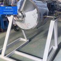 Mélangeur à double cône en acier inoxydable conforme aux normes avec moteur AC/DC pour le mélange et le broyage de poudres alimentaires, cosmétiques et chimiques