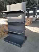 Étagère de supermarché double face personnalisable, en métal léger, pour usage commercial