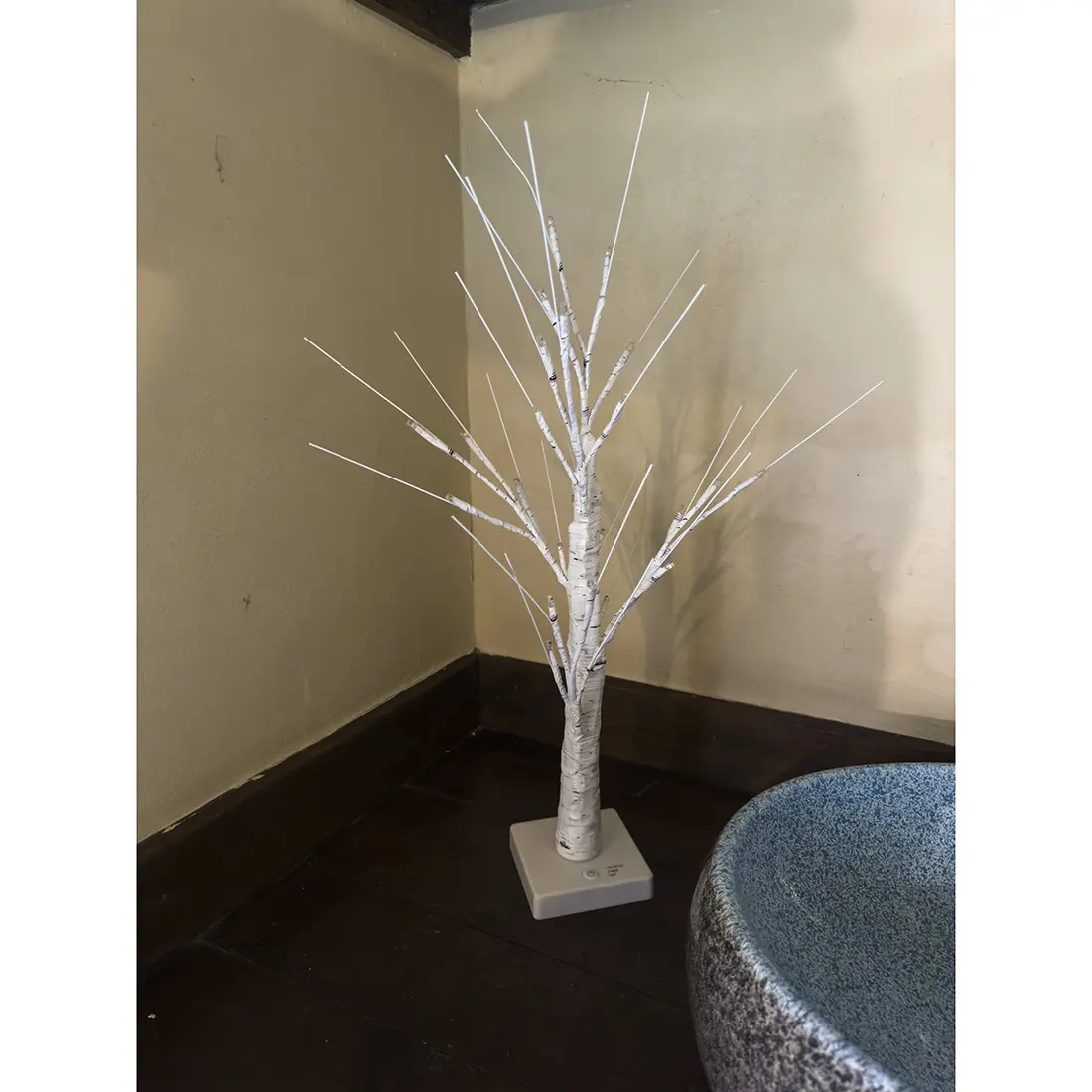 Luces de Navidad Interior Abedul artificial Árbol Decorativo Led Luz Abedul Árbol Iluminación Lámpara de mesa