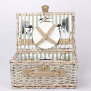 Chine Usine En <span class=keywords><strong>Osier</strong></span> De Saule Bon Marché Pliant Pique-Nique Panier Ensemble - Product Image 5