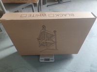 Chariot de rangement mobile pliable en métal à 3 niveaux avec plateau en bois pour snacks
