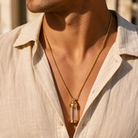 Collier diffuseur d'huiles essentielles rechargeable, pendentif aromathérapie, bijou pour soulager le stress, flacon de pierres de guérison