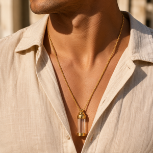 Collana con Ciondolo Diffusore di Oli Essenziali Ricaricabile, Gioiello per Aromaterapia con Pietra Curativa per Alleviare lo Stress - Product Image 5