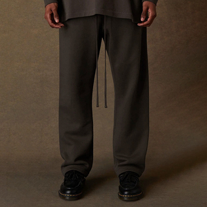 Pantalones Rectos Esenciales para Hombre, Cintura Media, 100% Algodón, con Letras Estampadas - Product Image 4