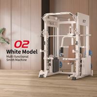 Máquina Smith, Rack de Sentadillas, Cable Crossover, Jaula de Potencia Multifunción, Entrenador para Gimnasio en Casa