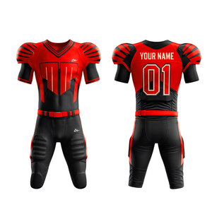 Uniforme de Fútbol Americano Personalizado de Calidad Única, Transpirable, Estampado, de Manga Corta, 100% Poliéster - Product Image 1
