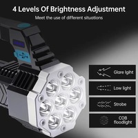 Lampe de poche LED pour le camping, en plastique, longue durée de vie de la batterie, rechargeable, portable, lampe de travail COB multifonction, lampe de poche manuelle