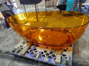 Baignoire acrylique transparente de luxe moderne <span class=keywords><strong>Spa</strong></span> autoportant design pour hôtel/salle de bains - Product Image 5