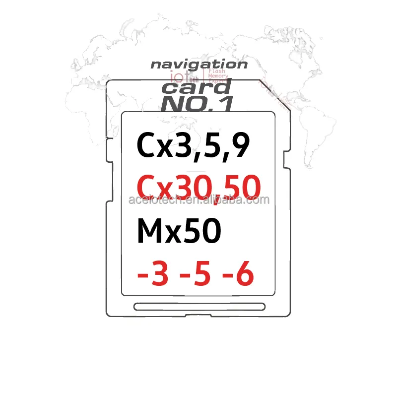 Iotech-tarjeta de navegación CID SD, 2023 SAT NAV, actualización GPS, para CX5, CX9, CX30, CX50, CONNECT 3 EE. UU./CAN/MEX