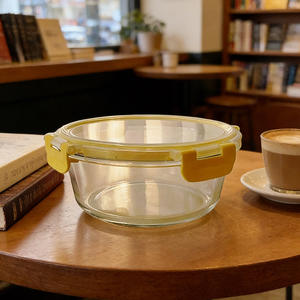 Recipiente Redondo Clásico de Vidrio con Diseño Hermético Apto para Microondas para Almacenar Pasta, Macarrones, Libre de BPA y Apilable - Product Image 3