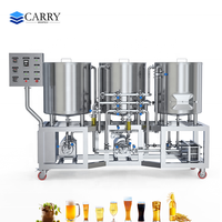Chaudière de brassage électrique 150L à trois cuves avec cuve de mouture, cuve de brassage et cuve de tourbillonnage pour la fabrication de bière