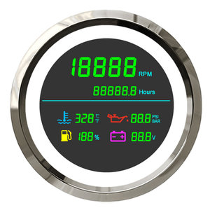 LCD <span class=keywords><strong>Digital</strong></span> 85mm motocicleta tacómetro <span class=keywords><strong>EBike</strong></span> RPM medidor de horas temperatura del agua presión de aceite indicador de combustible voltímetro instrumento - Product Image 5
