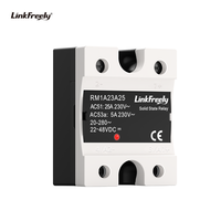 Relais statique AC-AC RM1A23A25 avec couvercle hermétique, câblage haute puissance, contrôle 20-280VAC, sortie 24-265VAC, 25A, varistor intégré