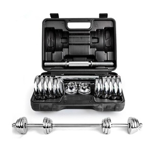Ensemble de haltères et de barres chromées 20 kg 30 kg Mancuernas Ajustables 40 kg - Product Image 2