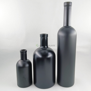 Botella De Vidrio Negra 750ml 1 Litro Para Licor Vino Vodka Tequila <span class=keywords><strong>Ron</strong></span> - Product Image 6