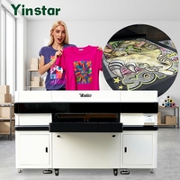 Imprimante textile automatique DTG à double station Yinstar pour l'impression directe sur vêtements, t-shirts, tissus, vêtements en coton, impression personnalisée