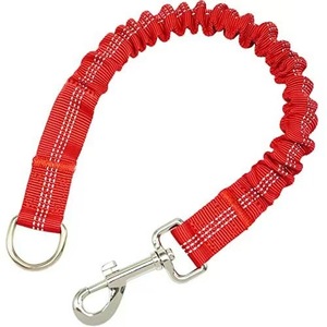 Laisse pour chien rouge élastique extensible avec clip métallique pour promener les animaux - Product Image 1