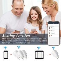 Prise Intelligente Tuya Sans Fil Wi-Fi 16A, Fiche UE Fonctionnant avec l'Application Smart Life, Contrôle Vocal Alexa Google Assistant pour Maison Intelligente