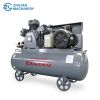 Compresseur d'air à piston robuste 10 CV 7,5 kW, réservoir 320 L, entraînement par courroie, 1,05 m³/min, F.A.D, compresseur industriel portable HW10007
