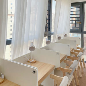 โต๊ะไม้เดี่ยวแบบปรับแต่งได้ทันสมัยปรับแต่งได้สำหรับการ<span class=keywords><strong>สอบ</strong></span>ทางเข้าระดับบัณฑิตศึกษามีพาร์ทิชันร่วมกันเฟอร์นิเจอร์โรงเรียน - Product Image 2