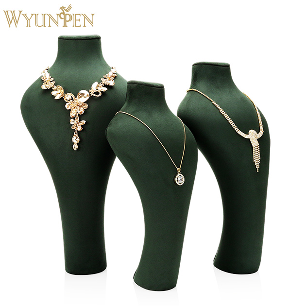 YZLYJ Espositore per collana in velluto per gioielli con cavalletto, ciondoli e catene, espositore per vetrine, supporto M, rosso