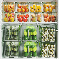 Boîtes de rangement transparentes pour aliments pour animaux de compagnie Choice Fun, empilables, organisateurs de réfrigérateur, ensemble d'organisateurs de réfrigérateur avec poignée