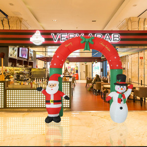 Décorations de scène de Noël, accessoires de mise en scène, arche gonflable Père Noël et bonhomme de neige en gros - Product Image 2