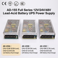 Alimentation à découpage AD-155A 155W avec chargeur de batterie 12V 13.8V, fonction UPS, double sortie, alimentation de sécurité AC DC SMPS