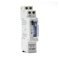 Interruptor Temporizador Mecánico de 24 Horas, 220-240 VCA, 16 A, Programable Mecánicamente, Riel DIN, Diario, 96 Programas, Interruptor de Tiempo SUL180
