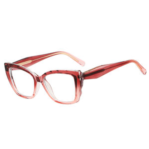 MS 97815 Lunettes anti-lumière bleue pour femme, monture œil de chat ludique en TR, cadre losange rouge cristal, branches minimalistes, prêtes pour la prescription - Product Image 4