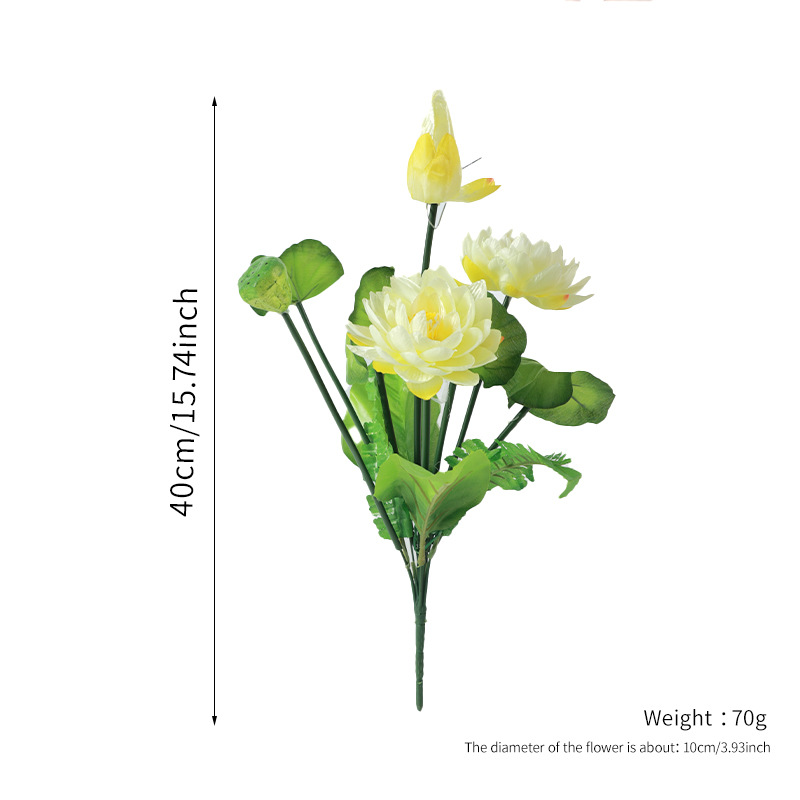 Lotus à neuf têtes (blanc)