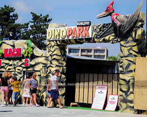 Puerta de fibra de vidrio para Parque de dinosaurios, puerta de dinosaurios para Parque de <span class=keywords><strong>entrada</strong></span>, personalizada - Product Image 4