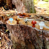 Mini champignons en cristal Zhe Ying, pierre semi-précieuse naturelle, artisanat, guérison, quartz, mini champignon en cristal, pierre sculptée en forme de champignon