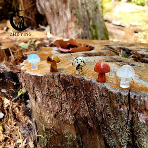 Мини-Грибы Zhe Ying, кристалл, полудрагоценный натуральный драгоценный камень, ремесленный лечебный кварцевый мини-гриб, резной камень, гриб - Product Image 2