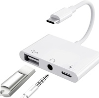 Hub USB C 3 en 1 al por mayor con puerto USB 3.0, conector de audio AUX y carga rápida DC para teléfonos Android y portátiles - Nuevo material ignífugo para PC