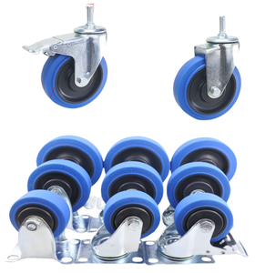 <span class=keywords><strong>3</strong></span> "4" 5 "<span class=keywords><strong>2</strong></span> ruedas Rosca de goma con freno Rueda universal silenciosa Ruedas de coche de comedor de arrastre de mano plana pesada - Product Image 2