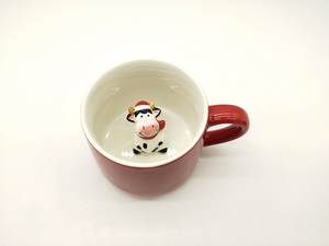 Tazza di Natale in ceramica fatta a mano creativa Design classico tazza <span class=keywords><strong>da</strong></span> tè presenta simpatiche decalcomanie all'interno della tazza - Product Image 3