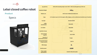 Robot Expendedor de Café Comercial con Brazo Robótico LM3 de 6 Ejes - Kiosco de Café de Autoservicio con Pago por Código QR
