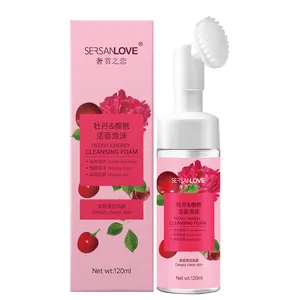 Oem Korean Private Label Natural Organic Pink Rose Water Creamy Face Wash Care Vegan Nourish Facial Cleanser Acne