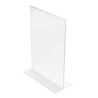 5X7 pouces clair acrylique Vertical Table Top tente cadre présentoir signe titulaire