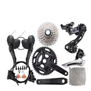 Grupo de Desviadores para Bicicleta de Carretera GRX600, 2x11 Velocidades, Palanca de Cambios RX600, Juego de Bielas 46-30T, Freno RX400, Volante RX810 R8000, <span class=keywords><strong>HG701</strong></span> - Product Image 1