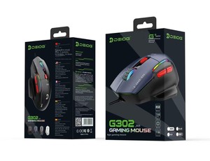 Souris de compétition électrique Deiog <span class=keywords><strong>G302</strong></span>, filaire, capteur optique RGB, 6 boutons, ergonomique, USB, pour ordinateur de bureau, ordinateur portable, universel - Product Image 3