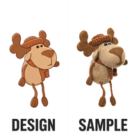 Jouets en peluche personnalisés en forme de renne nordique, grande taille, peluches personnalisées avec logo pour cadeaux promotionnels d'entreprise, marchandises de marque