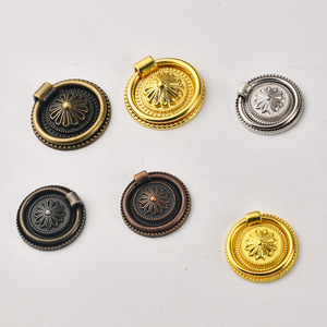 Antique Zinc Alloy Round Cabinet Handles Traditional <b>Drawer</b> <b>Pulls</b> Durable Furniture Hardware Accessories - Product Image 4
