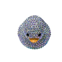 Figurine de canard DIY incrustée de diamants pour le bain, en vinyle souple et couineur, accessoires en résine en gros pour enfants