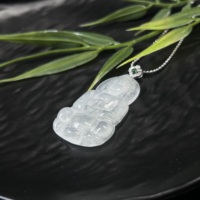 Natürlicher burmesischer Jade-Anhänger der Güteklasse A in Guanyin-Form, hochwertiger Jade-Anhänger, Unisex, burmesisches Jade-Geschenk (mit NGTC-Zertifikat)