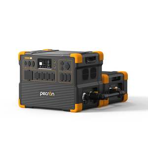 USA Stock PECRON 7680Wh Off-grid Portable Station Solar <b>Battery</b> Pure Sine Wave 2 PCS EP3000-<b>48V</b> Expansion - Product Image 2