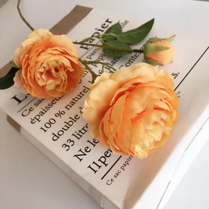 Fabricants en gros de fleurs artificielles européennes à 3 têtes de pivoine pour la décoration de la maison, les mariages et les cadeaux de la Saint-Valentin - Product Image 6